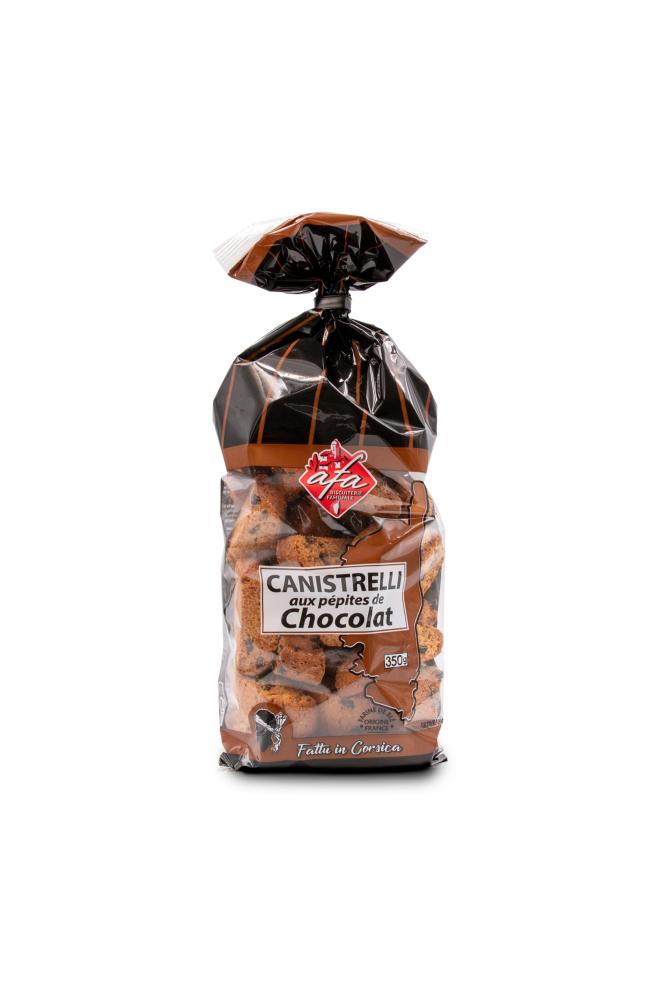 Biscuiterie d'Afa – canistrelli chocolat – sachet original 350 g (photographie du fabricant)