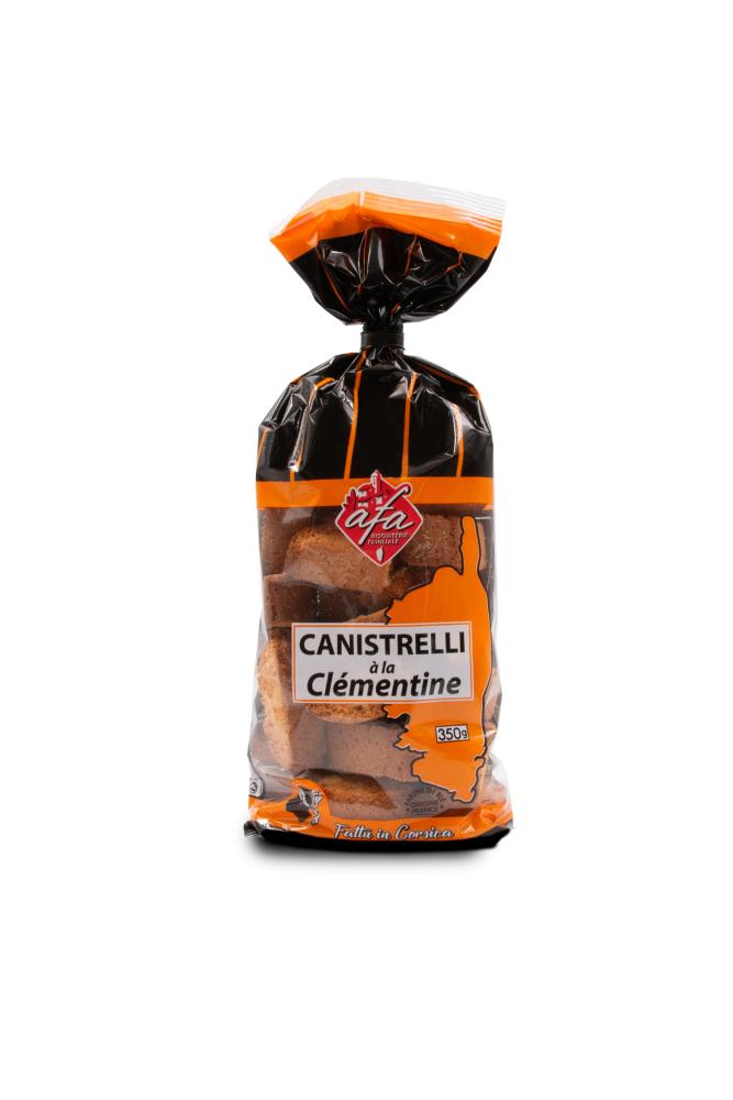 Biscuiterie d'Afa – canistrelli clementine – sachet original 350 g (photographie du fabricant)